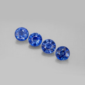 Gemas de cianita azul natural de  ct, corte redondo, VS