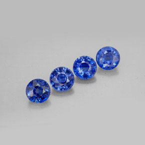 Gemas de cianita azul natural de  ct, corte redondo, VS
