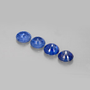 Gemas de cianita azul natural de  ct, corte redondo, VS