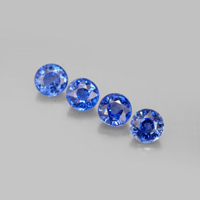 Gemas de cianita azul natural de  ct, corte redondo, VS