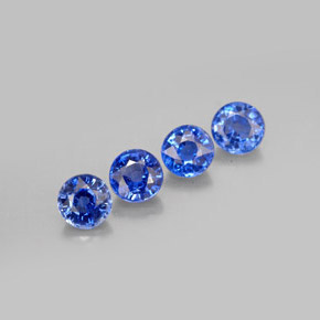 Gemas de cianita azul natural de  ct, corte redondo, VS