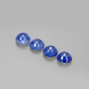 Gemas de cianita azul natural de  ct, corte redondo, VS