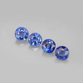 Gemas de cianita azul natural de  ct, corte redondo, VS