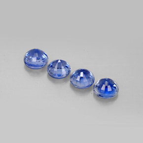 Gemas de cianita azul natural de  ct, corte redondo, VS