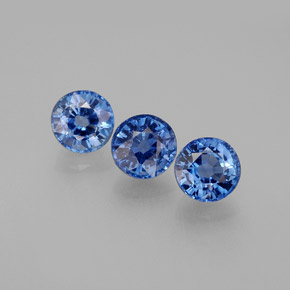 Gemas de cianita azul natural de  ct, corte redondo, VS