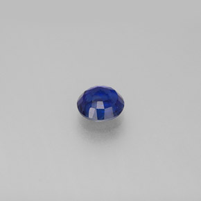 Cianita azul natural de 0,71 ct, corte redondo, VS