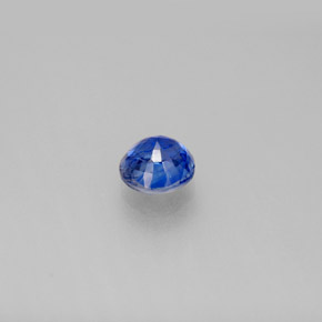 Cianita azul natural de 0,76 ct, corte redondo, VS