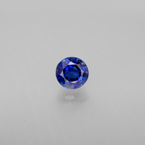 Cianita azul natural de 0,78 ct, corte redondo, VS