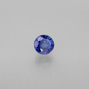 Cianita azul natural de 0,78 ct, corte redondo, VS