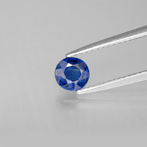 Cianita azul natural de 0,72 ct, corte redondo, VS