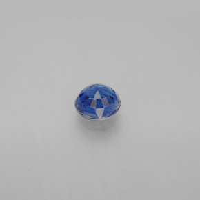 Cianita azul natural de 0,70 ct, corte redondo, VS