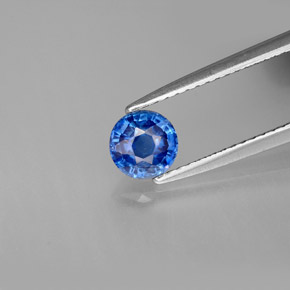 Cianita Azul natural de 0.71 ct, Corte Redondo, VS