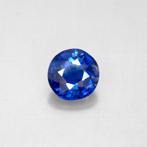Cianita azul natural de 0,80 ct, corte redondo, VS