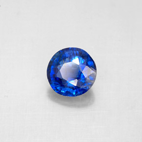 Cianita azul natural de 0,80 ct, corte redondo, VS