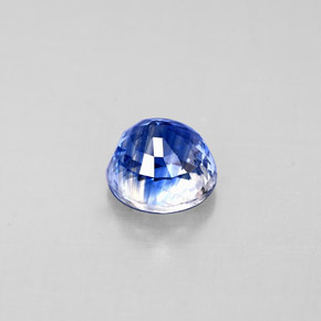 Cianita azul natural de 0,84 ct, corte redondo, VS