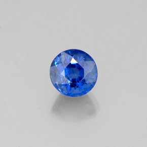 Cianita azul natural de 0,50 ct, corte redondo, VS-SI