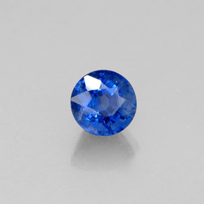 Cianita azul natural de 0,50 ct, corte redondo, VS-SI