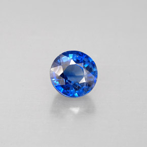 Cianita azul natural de 0,78 ct, corte redondo, VS