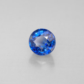 Cianita azul natural de 0,78 ct, corte redondo, VS