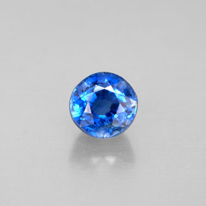 Cianita Azul natural de 0.89 ct, Corte Redondo, VS