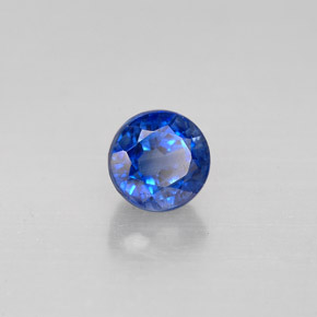 Cianita Azul natural de 0.86 ct, Corte Redondo, VS