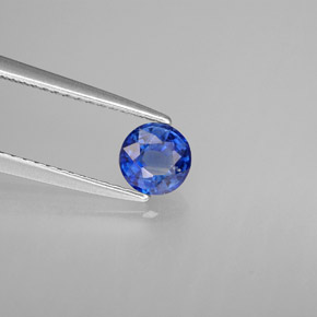 Cianita Azul natural de 0.62 ct, Corte Redondo, VS