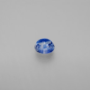 Cianita azul natural de 0,67 ct, corte redondo, VS