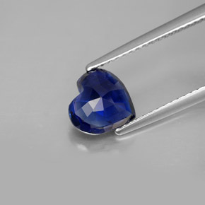 Cianita azul natural de 2,07 ct, forma de corazón, VS-SI