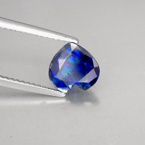 Cianita azul natural de 1,71 ct, forma de corazón, VS