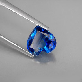 Cianita azul natural de 2,12 ct, forma de corazón, VS