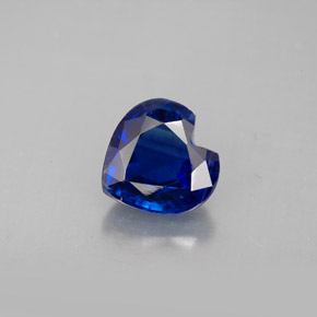 Cianita azul natural de 2,20 ct, forma de corazón, VS