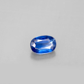 Cianita azul natural de 0,70 ct, corte óvalo, VS