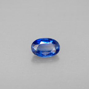Cianita azul natural de 0,60 ct, corte óvalo, VS