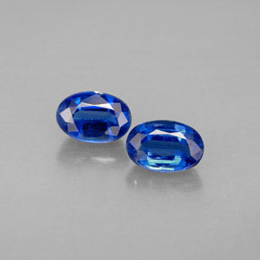 Gemas de cianita azul natural de  ct, corte óvalo, VS