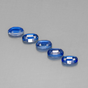 Gemas de cianita azul natural de  ct, corte óvalo, VS