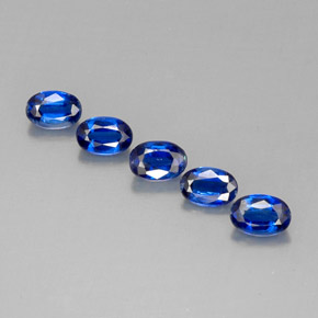 Gemas de cianita azul natural de  ct, corte óvalo, VS