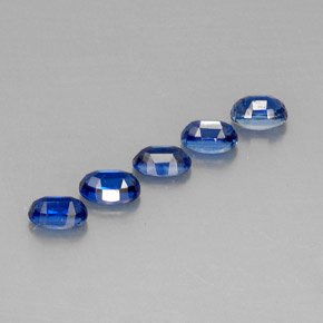 Gemas de cianita azul natural de  ct, corte óvalo, VS