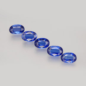 Gemas de cianita azul natural de  ct, corte óvalo, VS