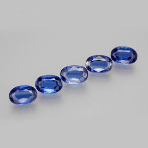 Gemas de cianita azul natural de  ct, corte óvalo, VS