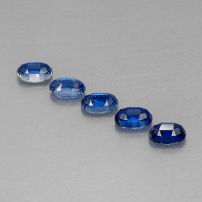 Gemas de cianita azul natural de  ct, corte óvalo, VS