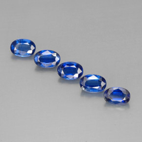 Gemas de cianita azul natural de  ct, corte óvalo, VS