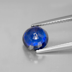 Cianita azul natural de 2,71 ct, corte redondo, VS-SI