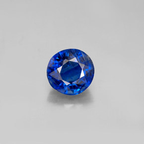 Cianita azul natural de 2,02 ct, corte redondo, VS-SI