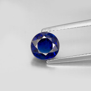 Cianita azul natural de 1,77 ct, corte redondo, VS-SI