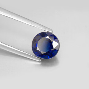Cianita azul natural de 1,77 ct, corte redondo, VS-SI