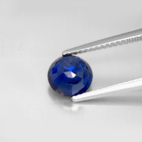 Cianita azul natural de 1,77 ct, corte redondo, VS-SI