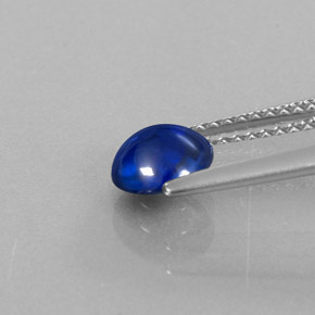 Cianita azul natural de 0,96 ct, corte redondo, transparente
