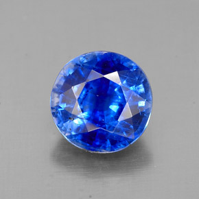 Cianita azul natural de 1,62 ct, corte redondo, SI