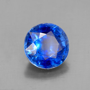 Cianita azul natural de 1,62 ct, corte redondo, SI