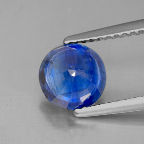 Cianita azul natural de 1,62 ct, corte redondo, SI